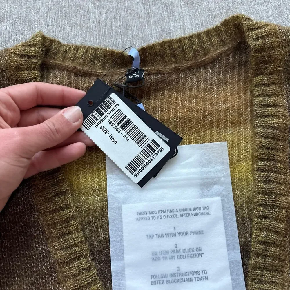 NWT Alexander McQueen Dégradé Open-Knit Cardigan Dress - Picture 7 of 12